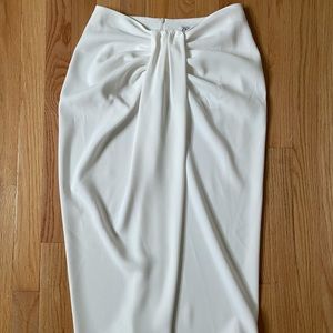 Zara white, wrap skirt